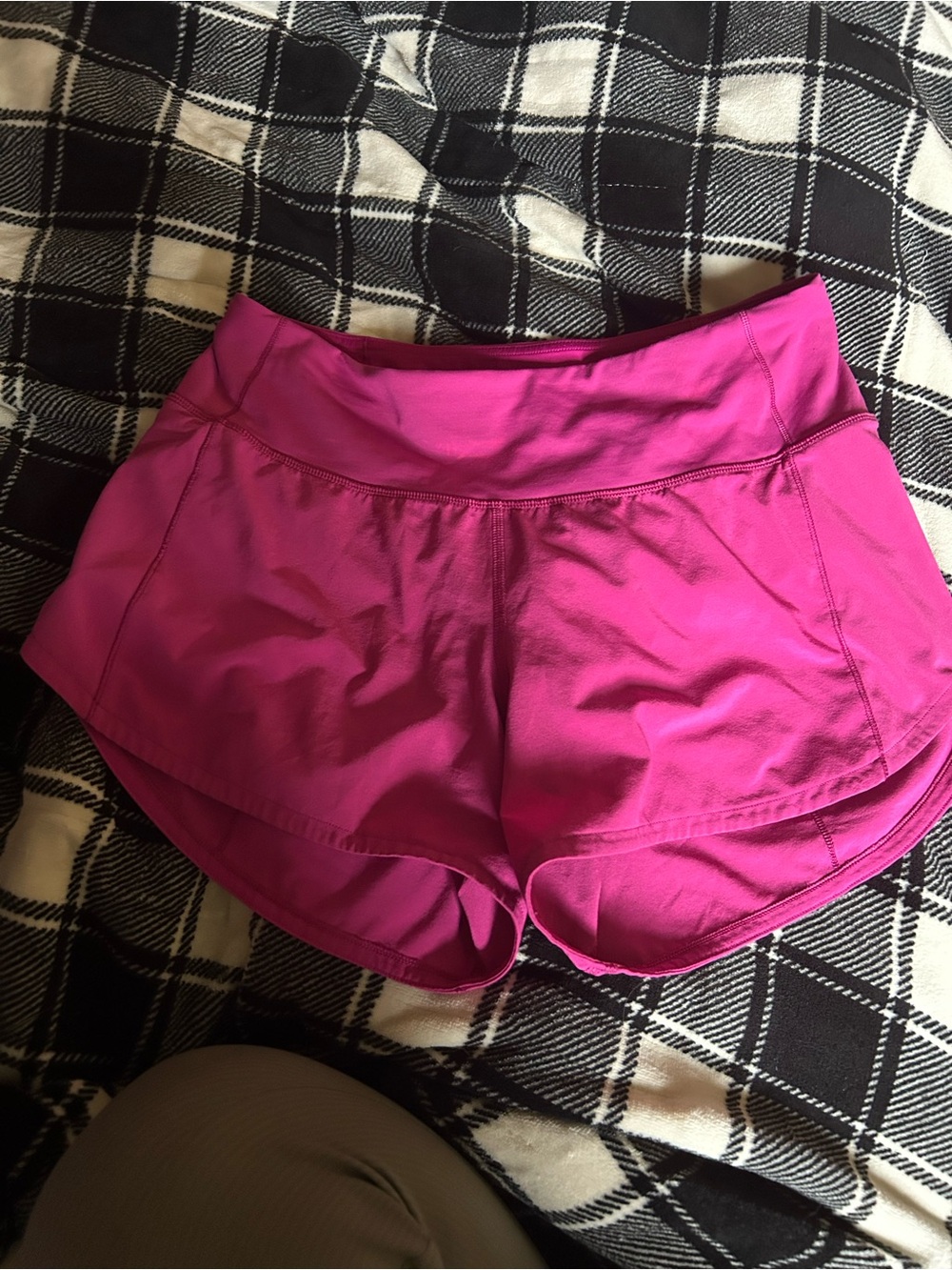 lululemon athletica Bright Pink Running Shorts with Built-in Liner